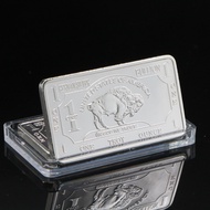 American Bison Bull Commemorative Silver Bar 1 oz Silver-Plated Commemorative Coin German Commemorat