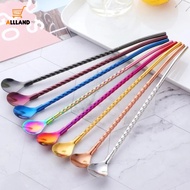 Ins Stainless Steel Thread Metal Drinking Straw Spoon/ Kitchen Dual-use Cocktail Coffee Stirring Spoon/ High Quality Long Children's Straw
