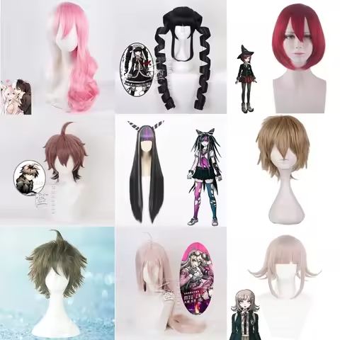 1:1 Cosplay Danganronpa monokuma Mioda Ibuki Yumeno Himiko Monomi Togami Byakuya Sonia Nevermind wig