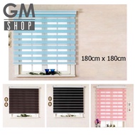 GMSHOP Modern Home Indoor 180cm Window Zebra Curtain Screen Roller Blind Bidai Zebra (180cm x 180cm) بيداي زيبرا
