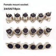 3P 4P 5P 6P 7P 8P DIN S Terminal Connector Female Socket MounTerminal Connector SOLDER Computer Keyb