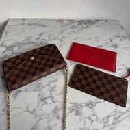 LV咖棋盤格三合一woc