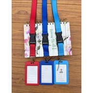 Id case with Id lace id case lanyard set ID protector