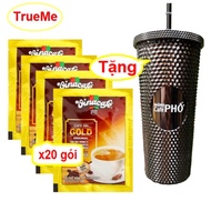 [Tặng Ly Kim Cương Cao Cấp] Cà Phê Vinacafé 3in1 Gold Original (20gói x 20g) - cafe hoa tan - VinaCa