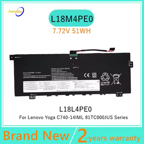 L18M4PE0 Laptop battery For Lenovo Yoga C740-14IML 81TC000JUS 81TC7071JUS L18L4PE0 5B10W67296 5B10U4
