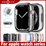 เคส บัมเปอร์ กันรอย For apple watch 9 8 41mm 45mm ซีรีย์ ultra / ultra 2 49mm Clear Case TPU Screen Protector Protective Case Ultra-Thin Cover Series 9 8 SE 7 6 5 4 3 2 1 40mm 44mm 38mm 42mm เคสใสคลุมจอ