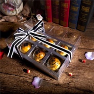 透明月餅盒4粒6粒月餅盒中秋節禮品盒蛋黃酥盒手提袋新品