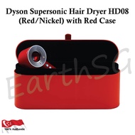 (Gift Edition) Dyson Supersonic Hair Dryer HD08 (Red/Nickel) with Red Case