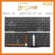 Keyboard for Acer Nitro 5 AN515-56 AN515-57 AN515-45  PH315-54 White Keycaps Colorful Backlight