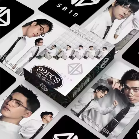 92Pcs/Set SB19 Laser Lomo Cards Philippine Star Boy Group Collectible Photo Stickers Featuring Ken &