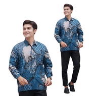 KEMEJA Batik Men Batik Men Long Sleeve Batik Shirt Men Exclusive Batik Shirt Men Modern Jumbo Long Sleeve Batik Shirt - Batik Demeera