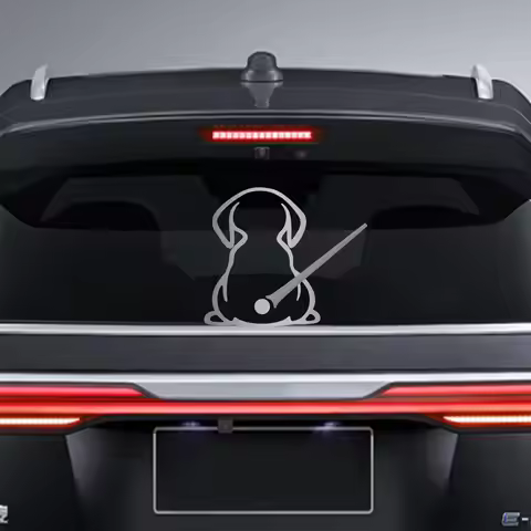 Dog Decals,Waterproof Rear Wiper Decal Funny Dog Moving Tail Stickers for Car Windshield Wiper Decal