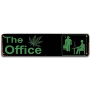 1pc, Office Vintage Metal Tin Sign, Weed Poster, Street Sign, Psychedelic Room Decor Sign 4x16 Inch,