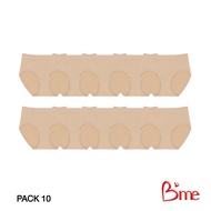 Bme กางเกงในFREESIZE(แพ็ก10ตัว) รุ่น ME7A1C สีเดียวกันและคละสี สีนู้ด สีเทา