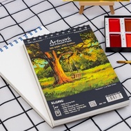 Sổ vẽ màu nước 25% cotton 30 tờ MS 788 Giấy vẽ KLONG cao cấp Artwork Hot Pressed A5+ 300GSM