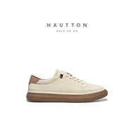 Hautton hautton Leather Sneakers Men's 2026 Summer New Style Retro Contrast Color All-Match Slip-On 