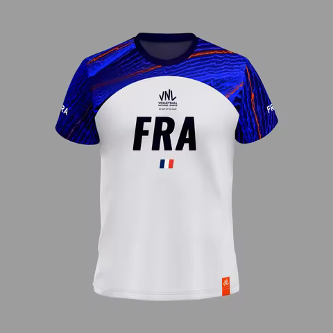 France VNL Blue Jersey - Volleyball Jersey 3d Printing Sports Dry Quickly Men's T-Shirt Children's C