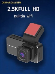 1套a7pro 3.39英寸迷你汽車行車紀錄器,2.5k前置攝像頭和1080p後置攝像頭,支援wi-fi及app應用程式,170°廣角,最大支援128g,適用於汽車