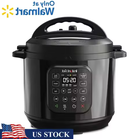 8QT Pressure Cooker Multi-Cooker 7-in-1 with Non-Stick Pot Customizable Presets Easy Cleanup Dishwas