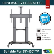 **Heavy Duty**KALOC TV Floor Stand Bracket Mounted Trolley TV Stand With Wheels Mobile TV Cart for TV 65"- 100''