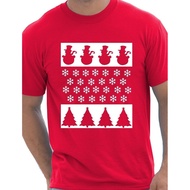Christmas Scene Snowman Mens Christmas Gift T-Shirt
