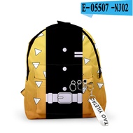 3D Demon Slayer Children Students Anime Backpacks New Girl Boy Fashion Leisure Schoolbags with Keych