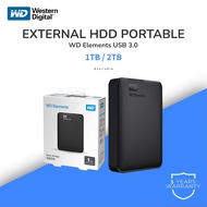 WD Elements Portable 1TB 2TB External Hard Drive For Mac and Windows Portable USB 3.0 External HDD
