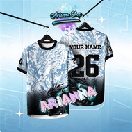 Arianna【Free Custom Name & Number Design 2026 Jersey Baju Tshirt Lelaki Lengan Pendek Retro Collar F