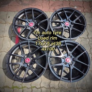 Used Rim 17x7.5 ET38 4x100 TM Auto Tyre Service Johor Baru