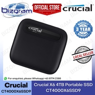 Crucial X6 4TB Portable SSD - CT4000X6SSD9 (3-Year SG warranty)