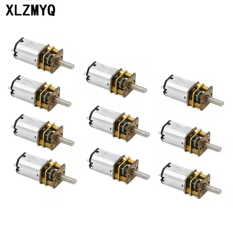 10pcs DC 3V/6V/12V N20 Mini Micro Metal Gear Motor With Gearwheel DC Motors 30RPM 60RPM 100RPM 200RP