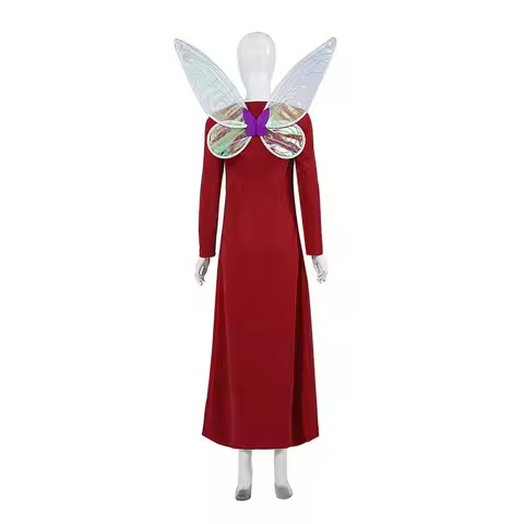 2025 aaa Shrek the Monster Godmother Cosplay Long Dress Halloween Fairy Wings stage show set