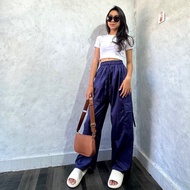 Celana Cargo Parasut Wanita Korean Look Kekinian Celana Cargo Pants MERLINZ