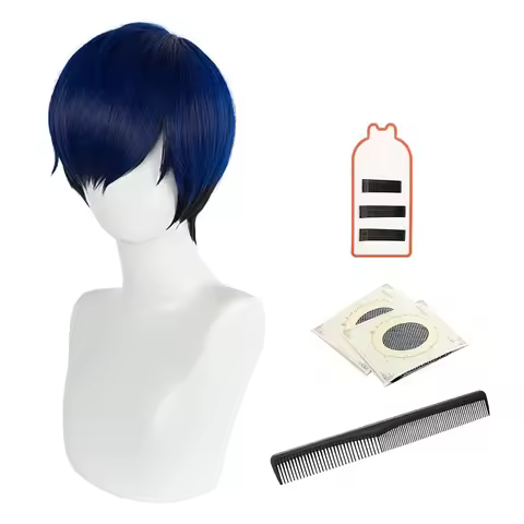 3;d,5'v,6/h\Game P3 Makoto Yuki Cosplay Wig Rose Net Synthetic Fiber Adjustable Size Heat Resistant 