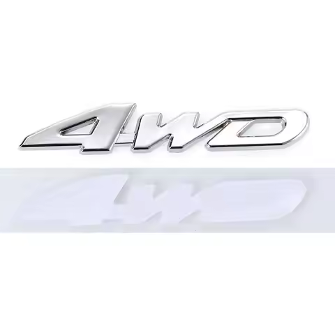 Car Tail Rear Side Metal 4WD Sticker 3D Chrome Badge Car Emblem Badge Decal Auto Decor Styling 4WD S