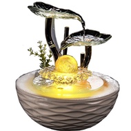 Chinese Style Feng Shui Wheel Flowing Water Ornaments Glass Crafts Feng Shui Ball Lucky Water Fountain Home Accessories