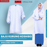 POWER CAT Baju Kurung Cekak Koshibo Putih Nila School Uniform - White/Size 22-5XL