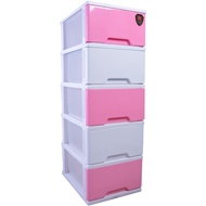 5 Tier Plastic Drawer Cabinet Storage Box Twins Dolphin 232/5