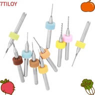 7TILOYSHOP 10pcs PCB Drill Bits Set, 0.1-1.0mm Micro Set Tip Tungsten Carbide Micro Drill Bits, Dura