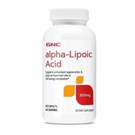 美國GNC alpha-lipoic acid 硫辛酸300mg 60粒