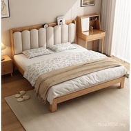 Use 1.5m Simple Double Bed People Single Nordic Host Wooden Bed Color Oak 1.8m Household Big Realist
