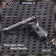Gantungan Kunci Mobil Motor Model Pistol Airsoft Beretta M9