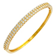BG5000 @ BG8687 Double Layer Half Eternity Bangle Gold Plated