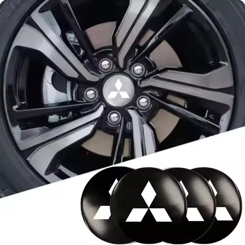 Car Wheel Center Hub Cap Rim Cover Emblem Stickers for Mitsubishi Pajero Sport Eclipse Cross L200 Co