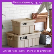 THOR Storage Box with Lid - 53L Large Capacity Stackable Storage Container Bekas Barang