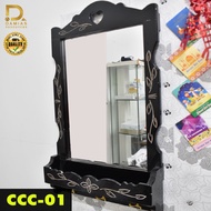 Frame Mirror Cermin Berbingkai Kayu Hiasan Deco Dinding Wooden Berukir Exclusive Ready Stock