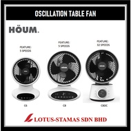 SIRIM APPROVED - HOUM C6 / C8 / C8DC AIR CIRCULATION TABLE FAN WITH 13A PLUG TOP