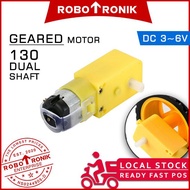 DC Geared Motor / 65MM Wheel, Moto TT 130 Dual Shaft w/ Yellow Gear Box, Compatible Arduino UNO NANO, any Motor Driver