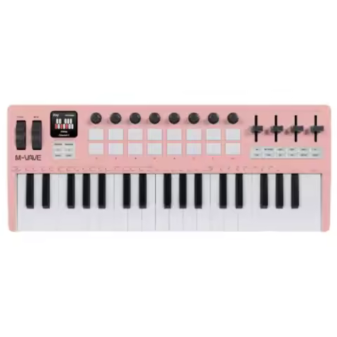 M-VAVE SMK-37 Pro Keyboard 37 Key MIDI Controller With Built-in Synth Engine 8 Knobs + 16 RGB Pads