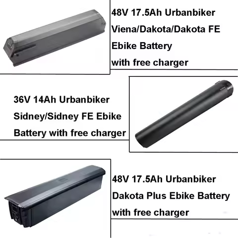 E-Bike 36V 14Ah 48V 17.5Ah Li-ion Battery for Urbanbiker Viena Dakota Sidney FE Plus Electric Bike
